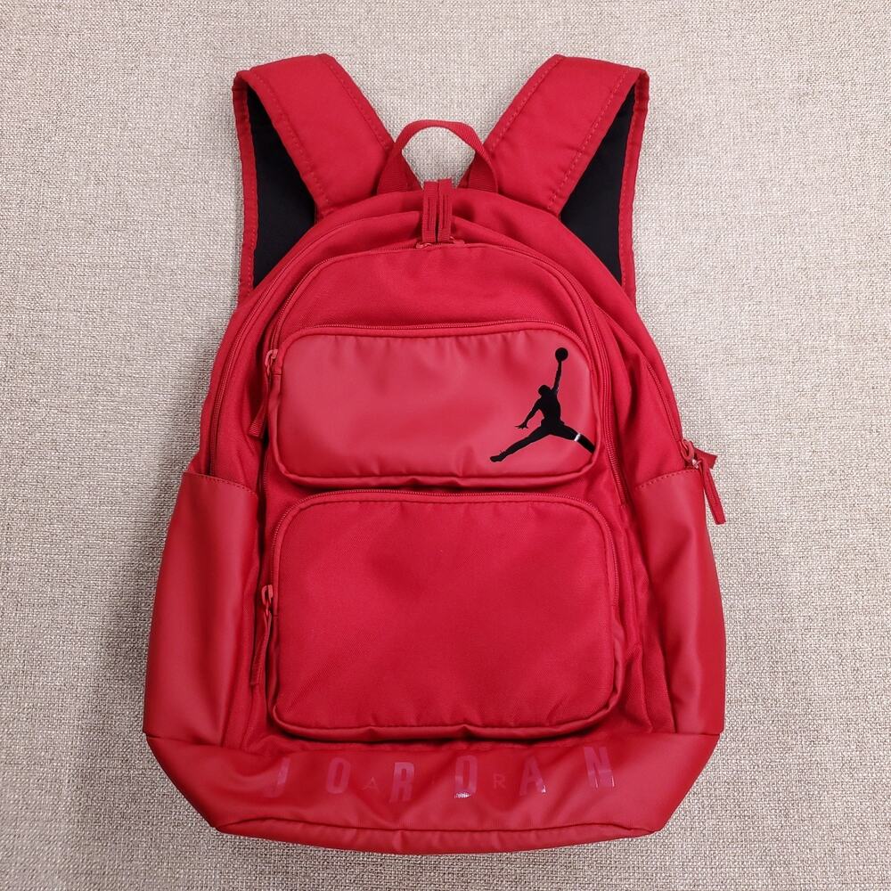 Air Jordan Jumpman Backpack Book Bag Red Large School Athletic Travel Gym